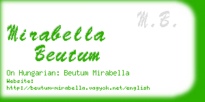 mirabella beutum business card